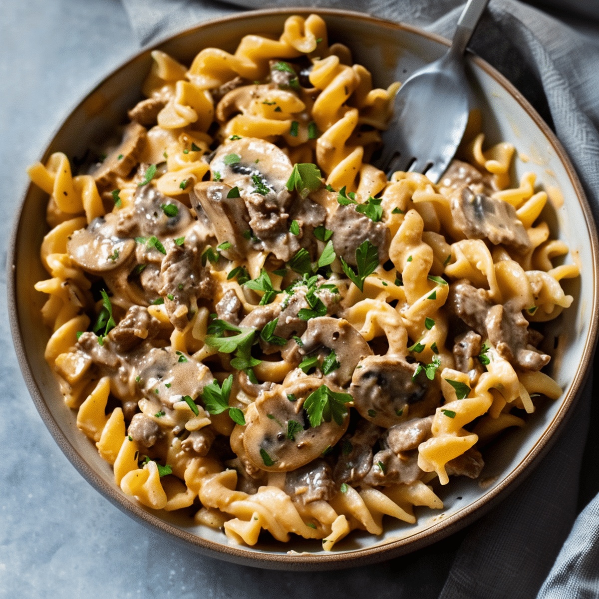 One Pot Beef Stroganoff Recipe
