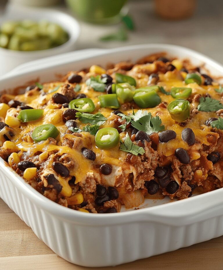 Black Bean And Beef Enchilada Casserole Recipe