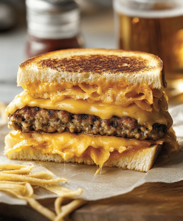 Crispy Grilled Cheese Patty Melts Recipe