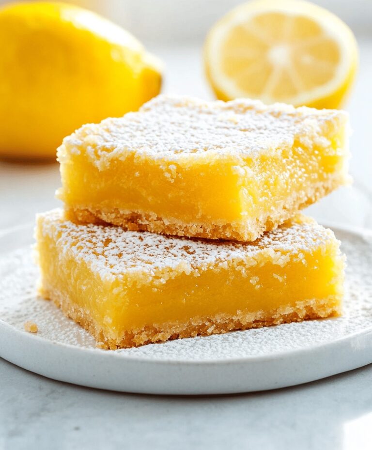 Zesty Lemon Bars With Shortbread Crust Recipe