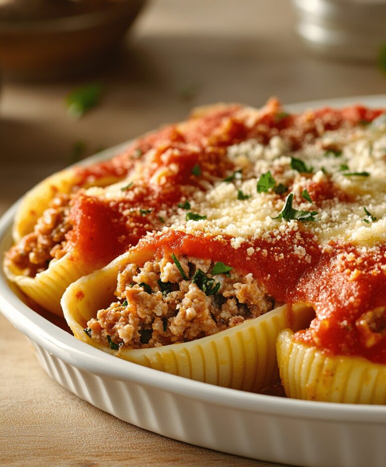 Stuffed Shells With Meat And Cheese Recipe