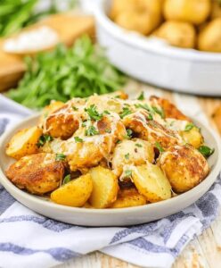 Garlic Parmesan Chicken And Potatoes Skillet Recipe