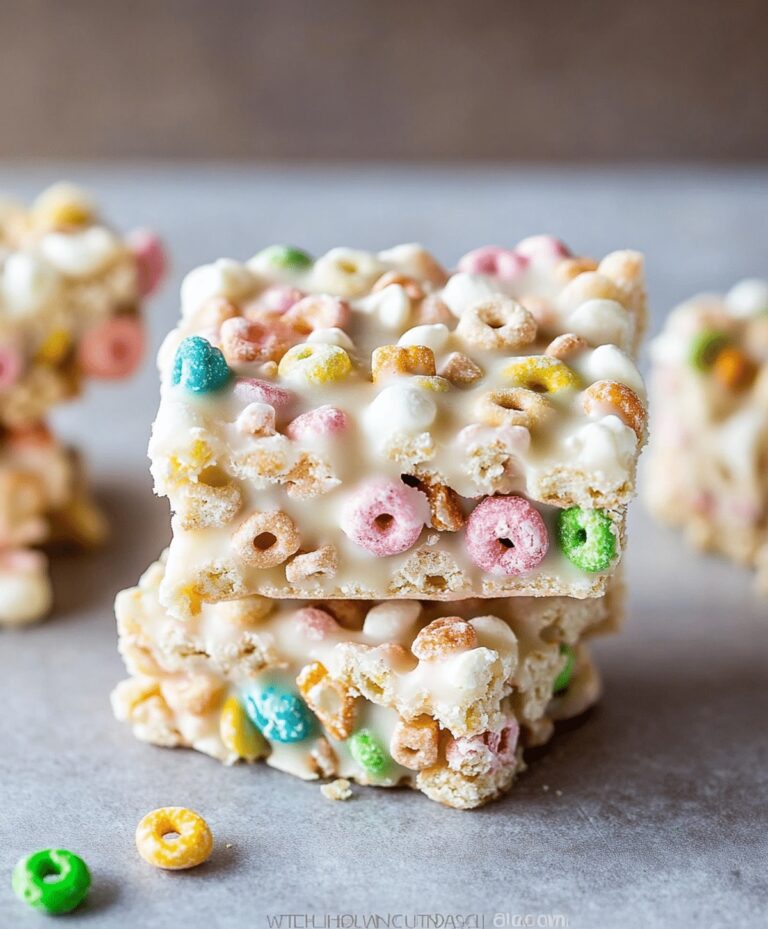 Gooey White Chocolate Lucky Charms Treats Recipe