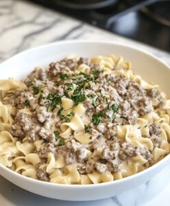 Quick Hamburger Stroganoff Recipe