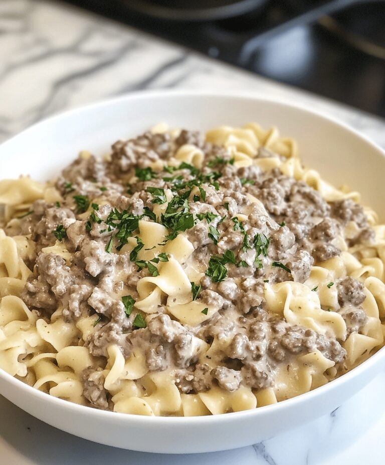 Quick Hamburger Stroganoff Recipe