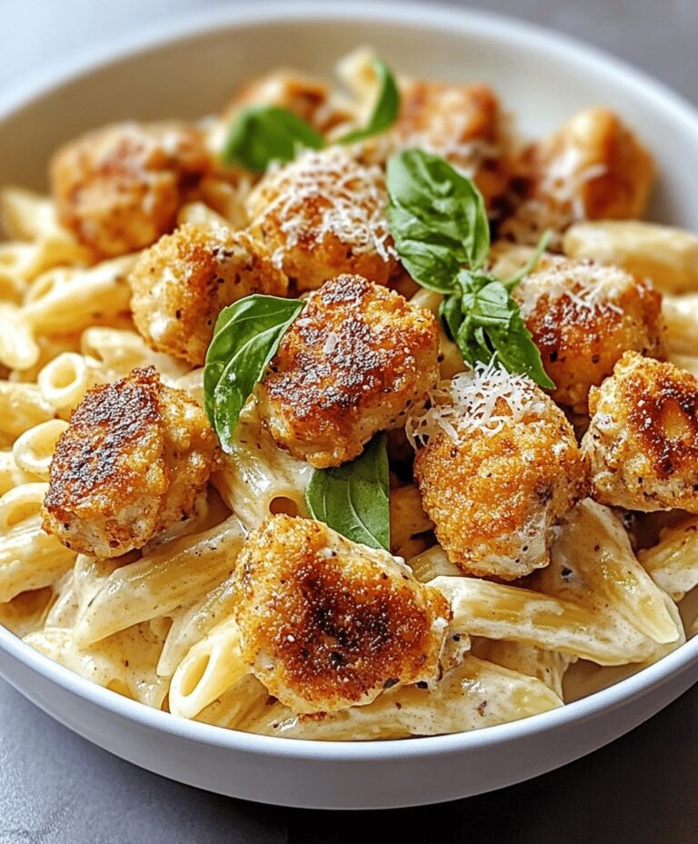 Quick Garlic Butter Chicken Bites With Tangy Parmesan Pasta Recipe