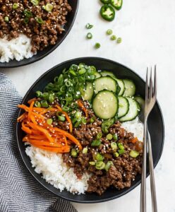 Delicious Korean Ground Beef Bowl Recipe