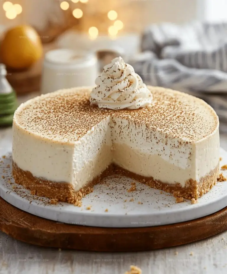 Creamy Eggnog Cheesecake Recipe