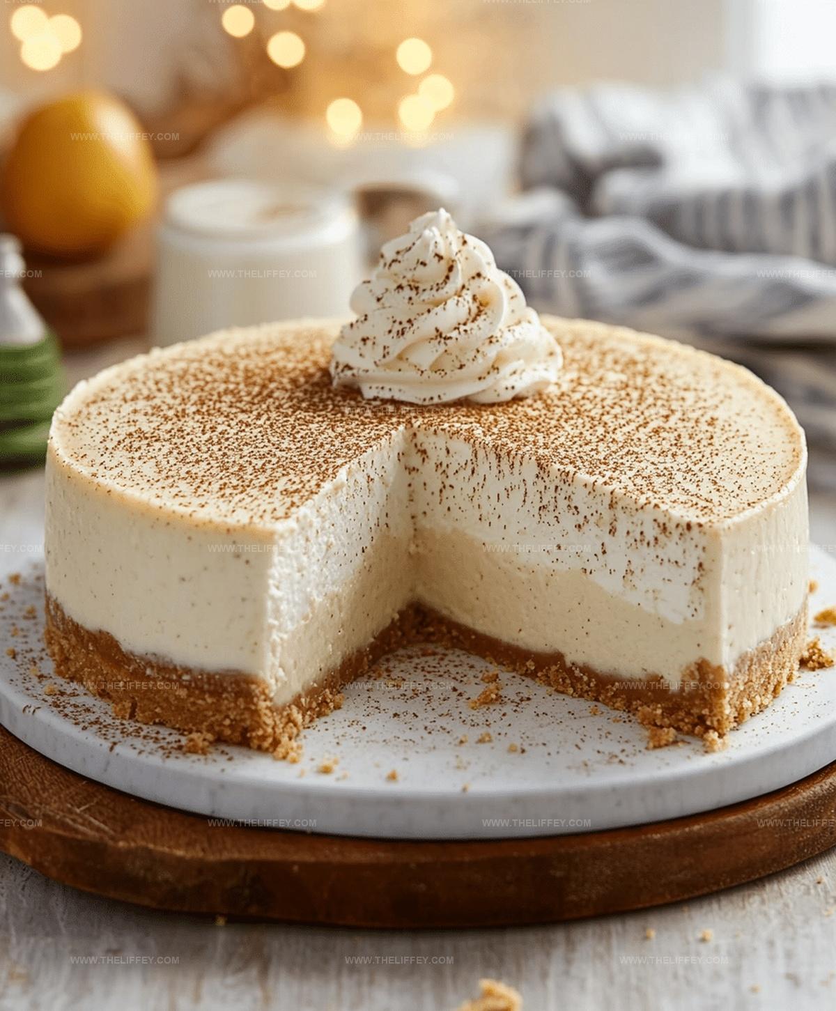 Creamy Eggnog Cheesecake Recipe