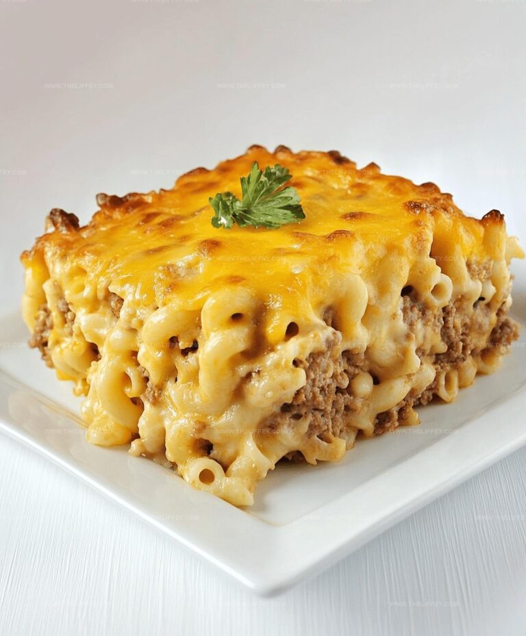 Cheesy Moist Mac and Cheese Meatloaf Casserole Recipe