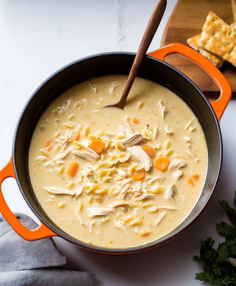 Easy Creamy Chicken Noodle Soup Recipe