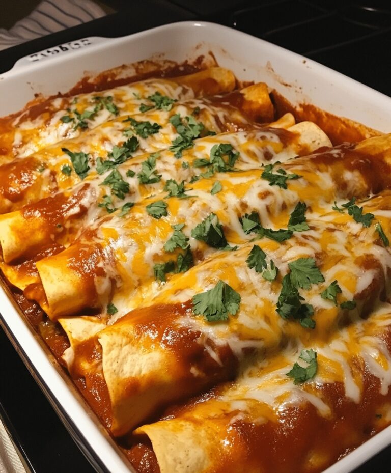 Cheesy Ground Beef Enchiladas Recipe