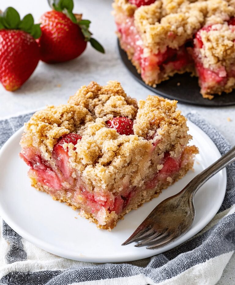 Quick Strawberry Rhubarb Crumb Bars Recipe