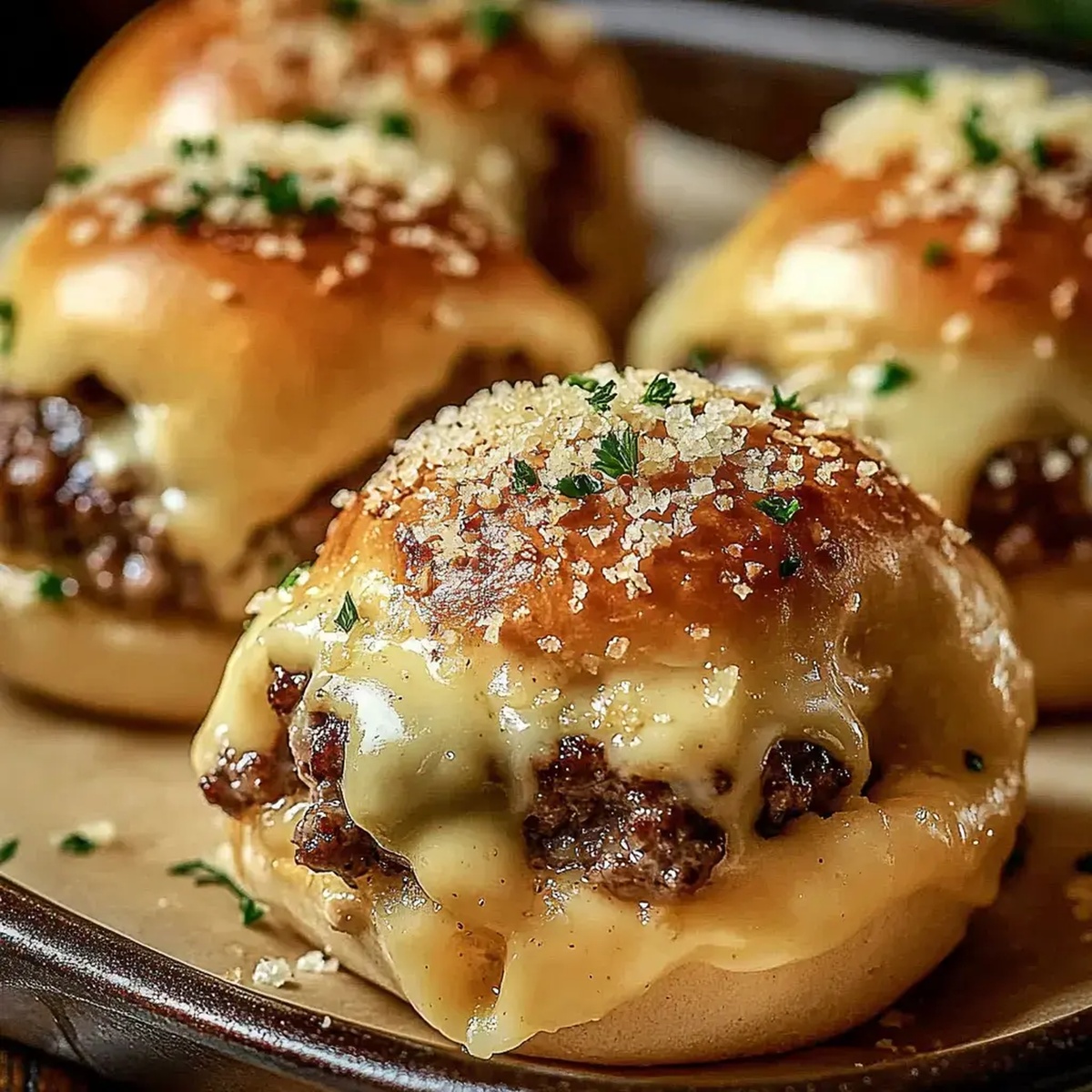 Garlic Parmesan Cheeseburger Bombs Recipe