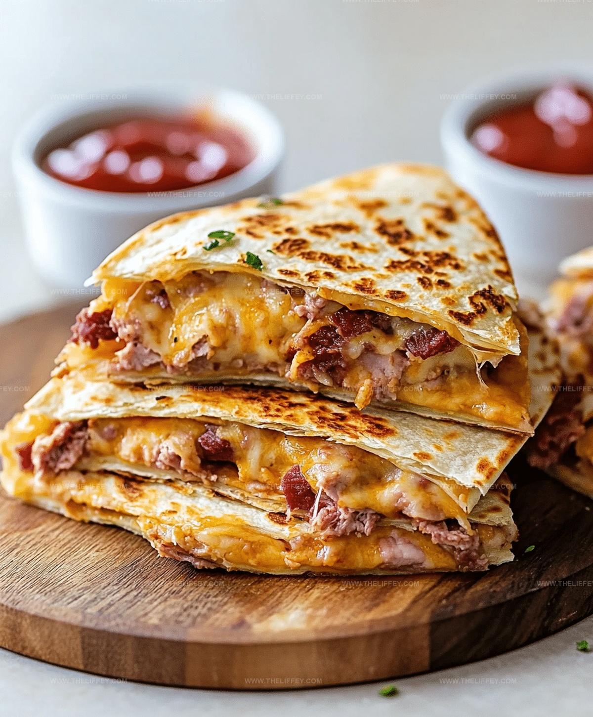 Crispy Reuben Quesadillas Recipe