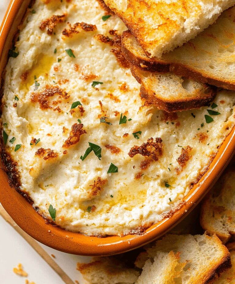 Baked Garlic Bread Dip Recipe