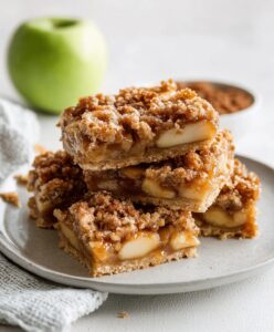 Gooey Salted Caramel Apple Pie Bars Recipe