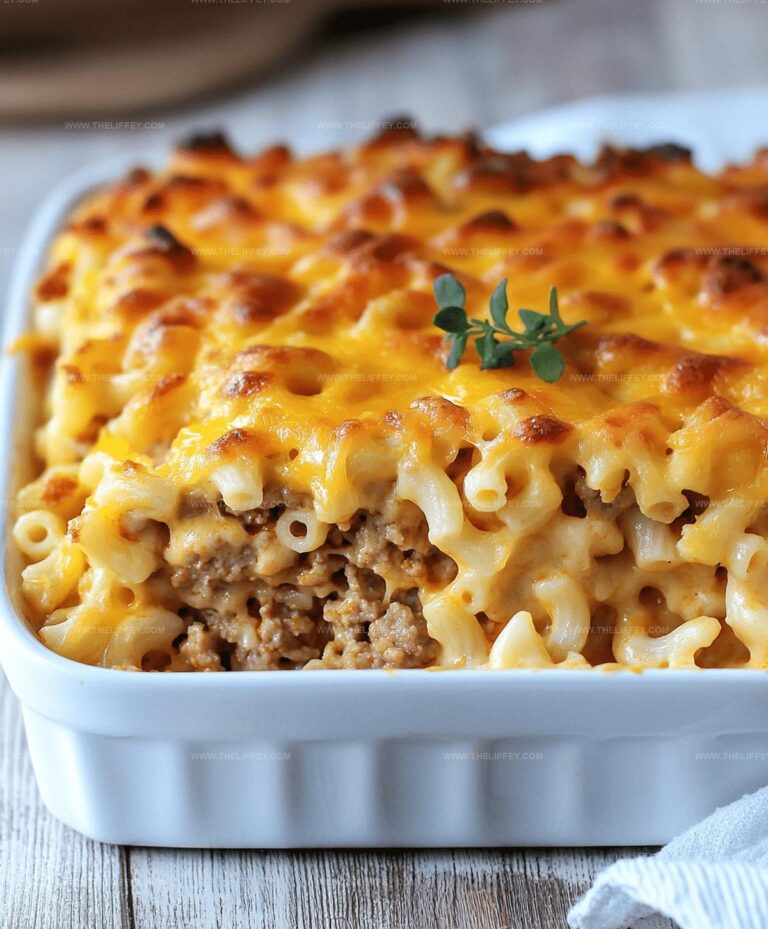 Cheesy Mac And Cheese Meatloaf Casserole Recipe