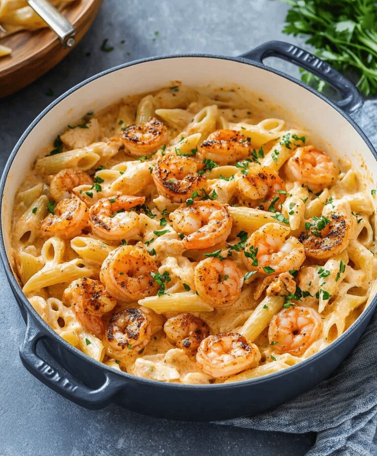 Spicy Cajun Shrimp And Chicken Pasta Recipe