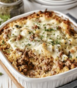 Quick Hamburger Rice Casserole Recipe