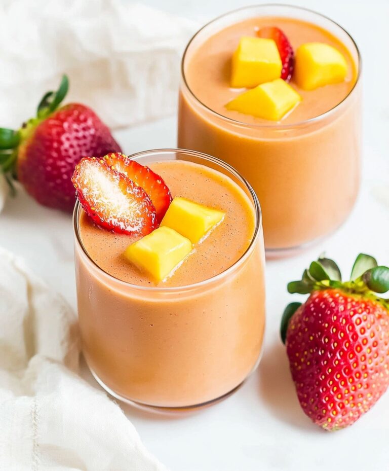 Tropical Strawberry Mango Smoothie Recipe