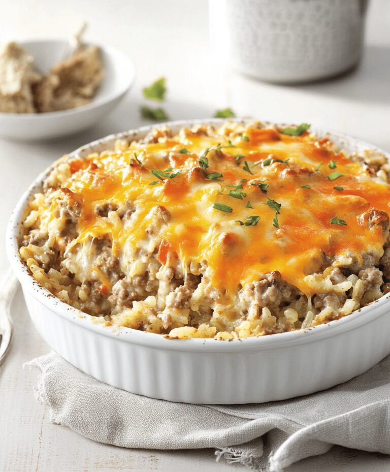 Creamy Hamburger Rice Casserole Recipe