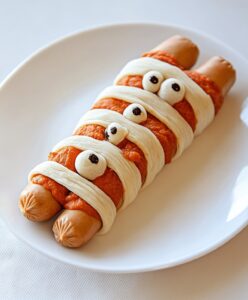 Fun Halloween Mummy Hotdogs Recipe