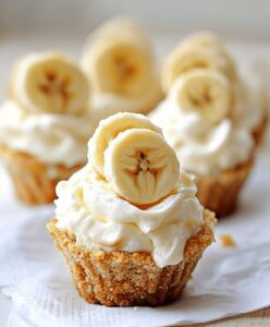 Quick No-bake Mini Banana Cream Pies Recipe