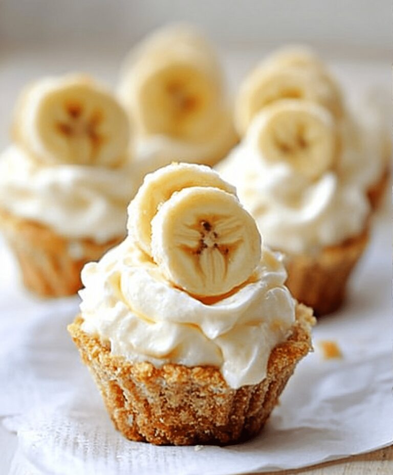Quick No-bake Mini Banana Cream Pies Recipe