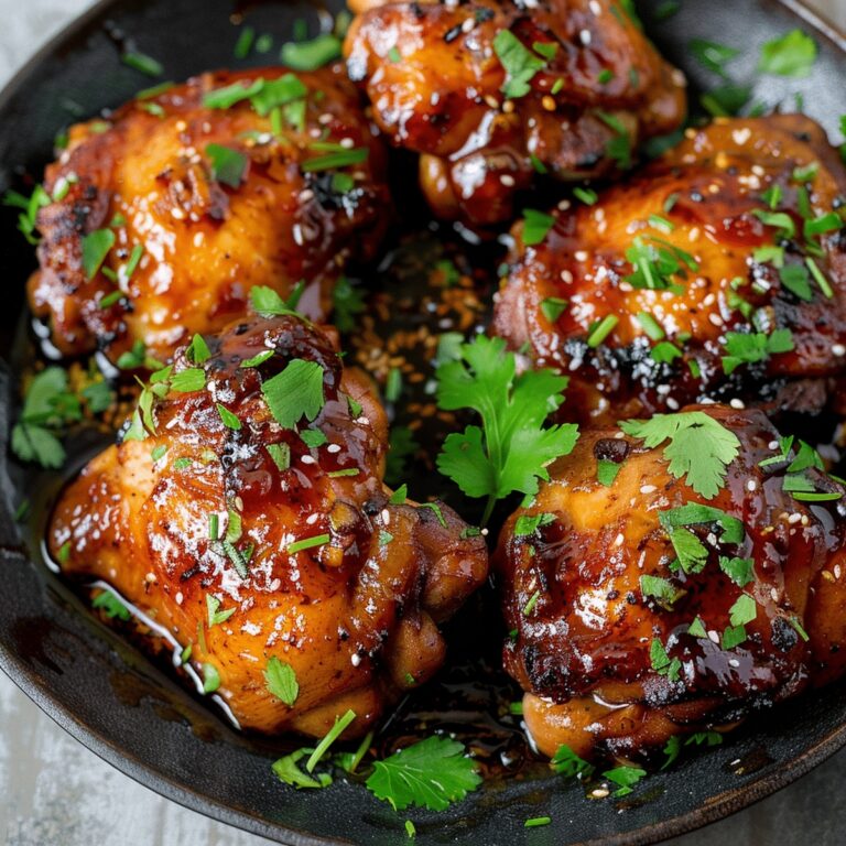 Glazed Soy Sauce Brown Sugar Chicken Thighs Recipe