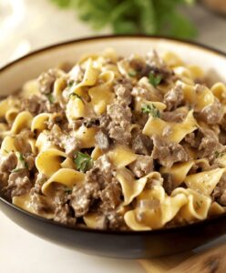 Creamy Ground Beef Stroganoff Recipe