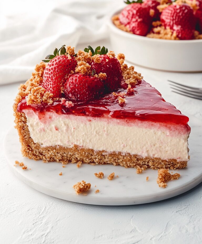 Delightful Strawberry Crunch Cheesecake Recipe