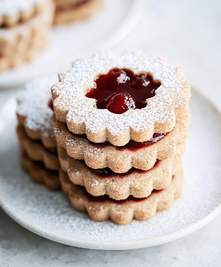 Best Cherry Almond Linzer Cookies Recipe