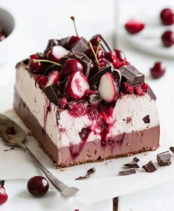 Cherry Chocolate Ice Cream Cake Recipe