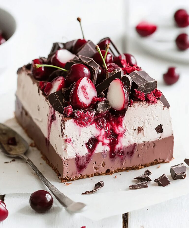 Cherry Chocolate Ice Cream Cake Recipe