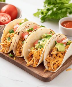 Slow Cooker Queso Chicken Tacos Recipe