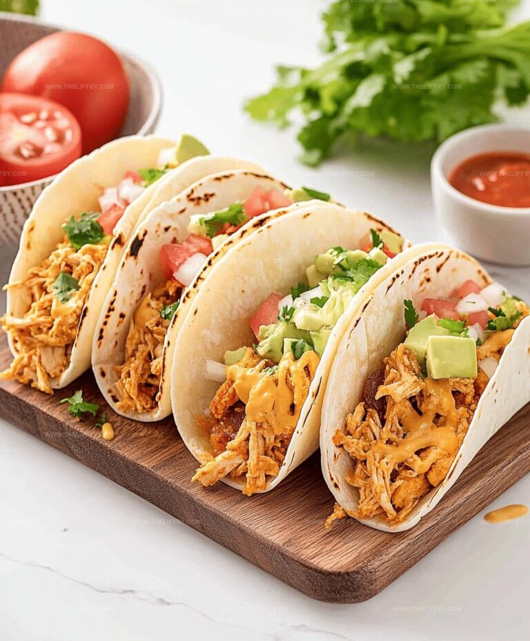 Slow Cooker Queso Chicken Tacos Recipe