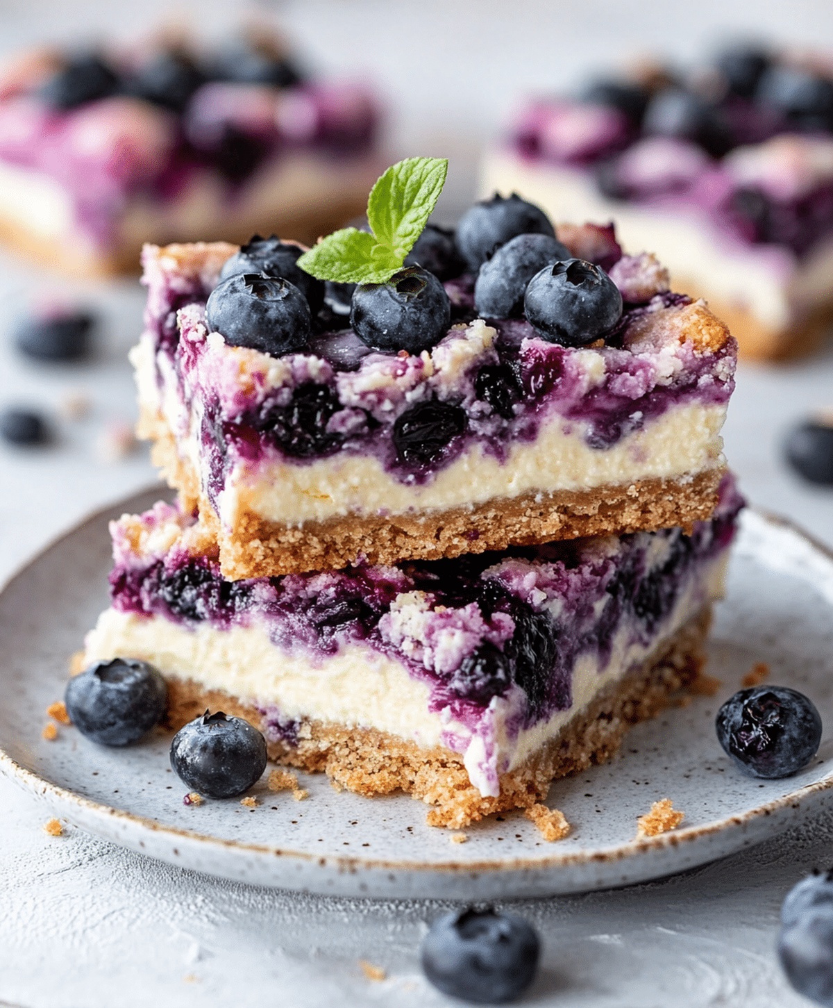Creamy Blueberry Cream Cheese Bars Recipe