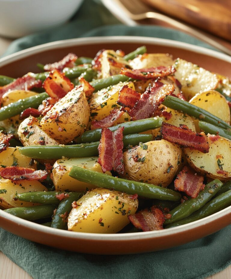 Crispy Country Ranch Green Beans And Potatoes With Bacon Recipe