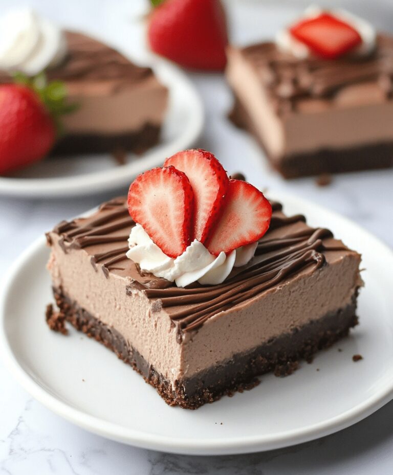 No Bake Nutella Cheesecake Bars Recipe