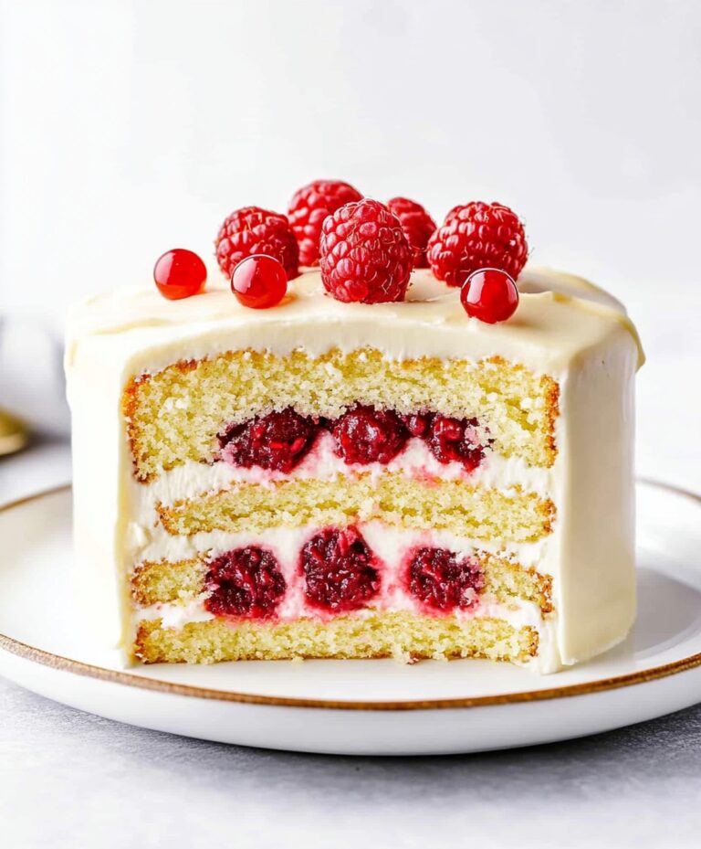 Creamy White Chocolate Raspberry Dream Cake Recipe