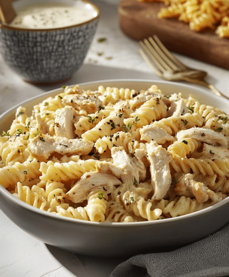 Cheesy White Cheddar Chicken Pasta Recipe