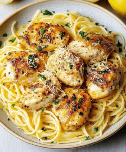 Lemon Garlic Butter Chicken With Parmesan Linguine Recipe