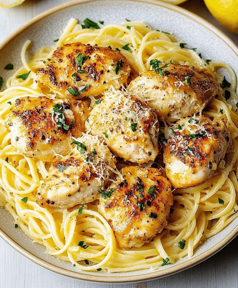 Lemon Garlic Butter Chicken With Parmesan Linguine Recipe
