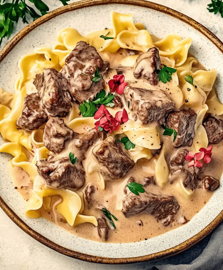 Beef Stroganoff With Egg Noodles Recipe