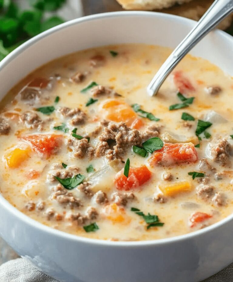 The Best Cheeseburger Soup Recipe
