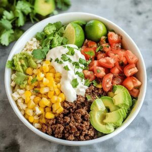 Homemade Beef Burrito Bowl Recipe