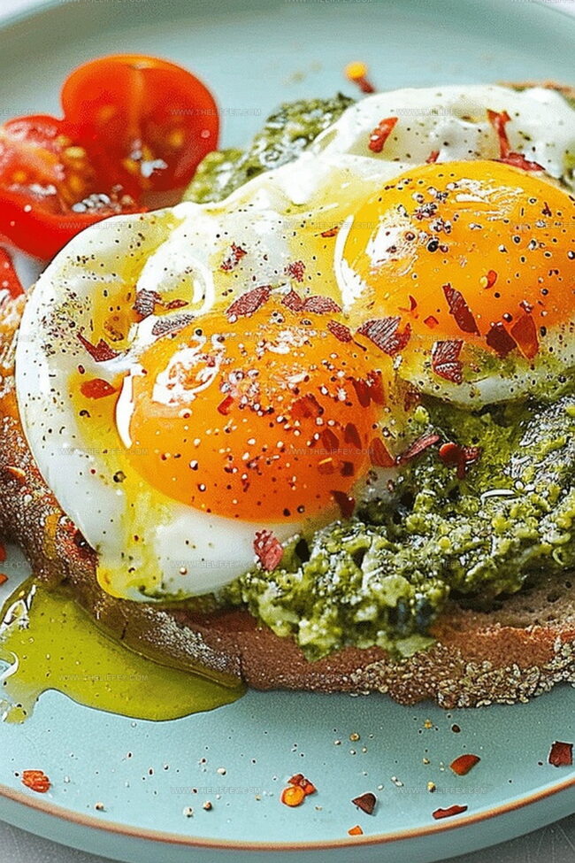 Pesto Eggs Bursting with Fresh and Herbaceous Flavor