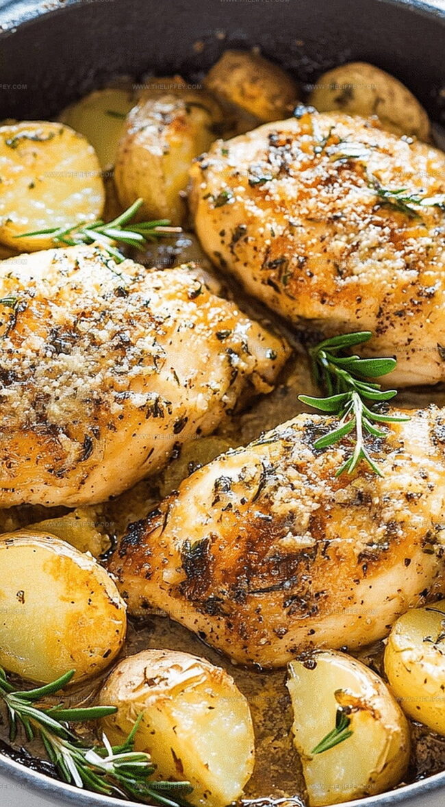 Guidance for Garlic Parmesan Chicken and Potatoes Skillet
