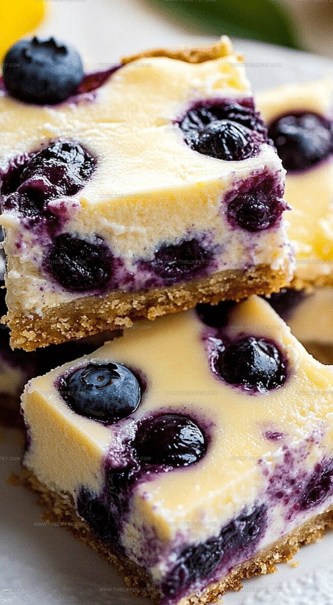 Bright and Tangy Lemon Blueberry Cheesecake Bars Overview